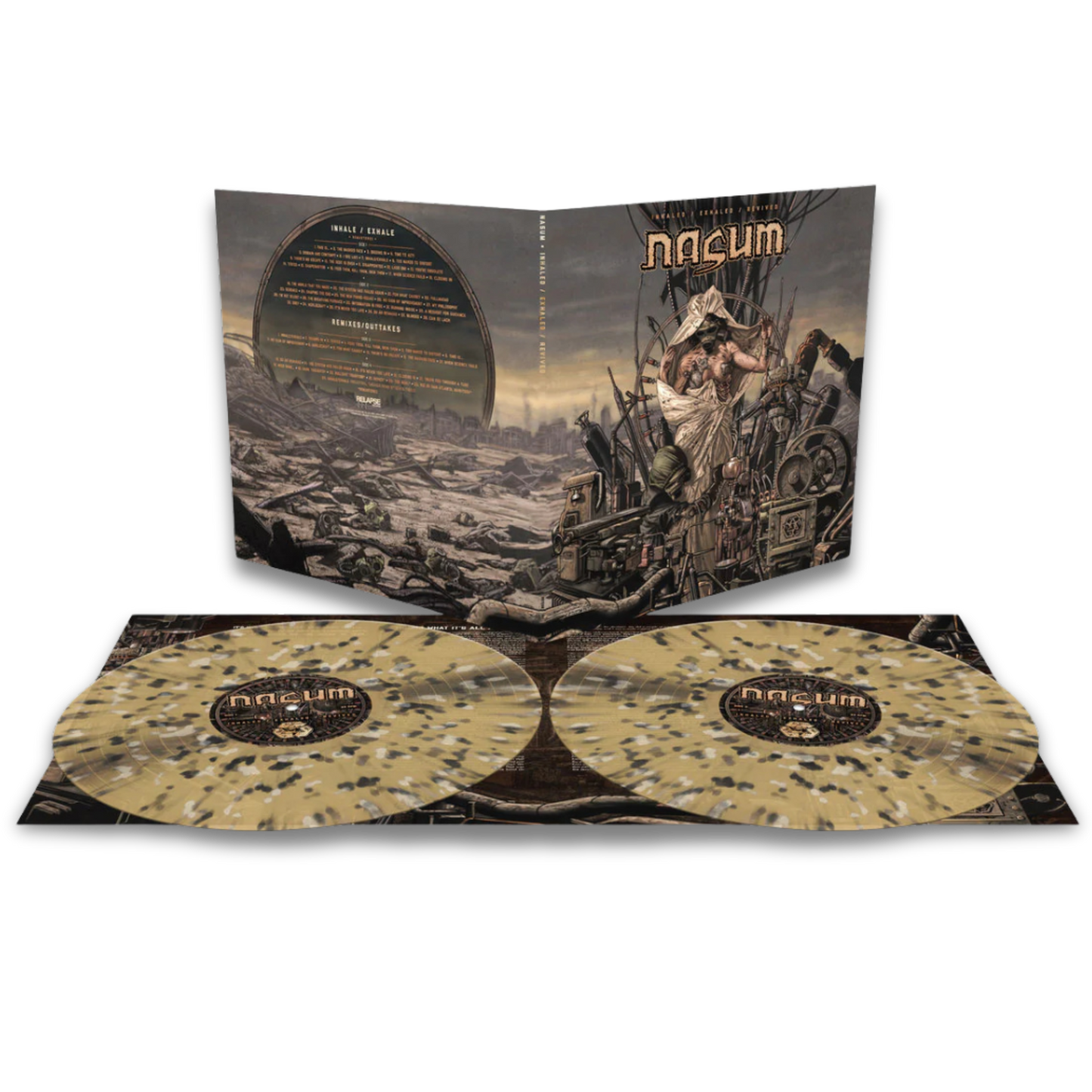 Nasum – Inhaled / Exhaled / Revived (2LP, Translucent Gold w/ Splatter Vinyl)
