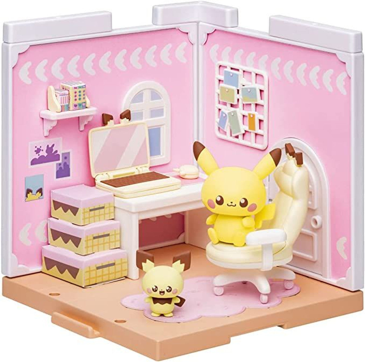 Takara Tomy Pokemon Pokepeace House Hobby Room Pichu & Pikachu