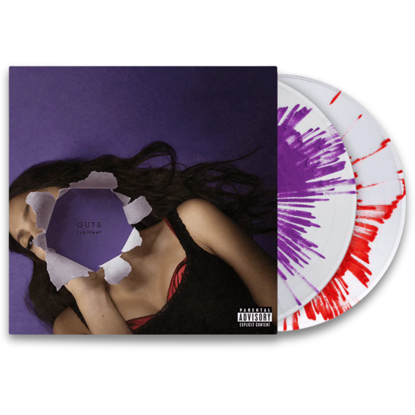 Olivia Rodrigo – Guts (Spilled) (2LP, Clear w/ Red Splatter & Clear w/ Purple Splatter Vinyl)
