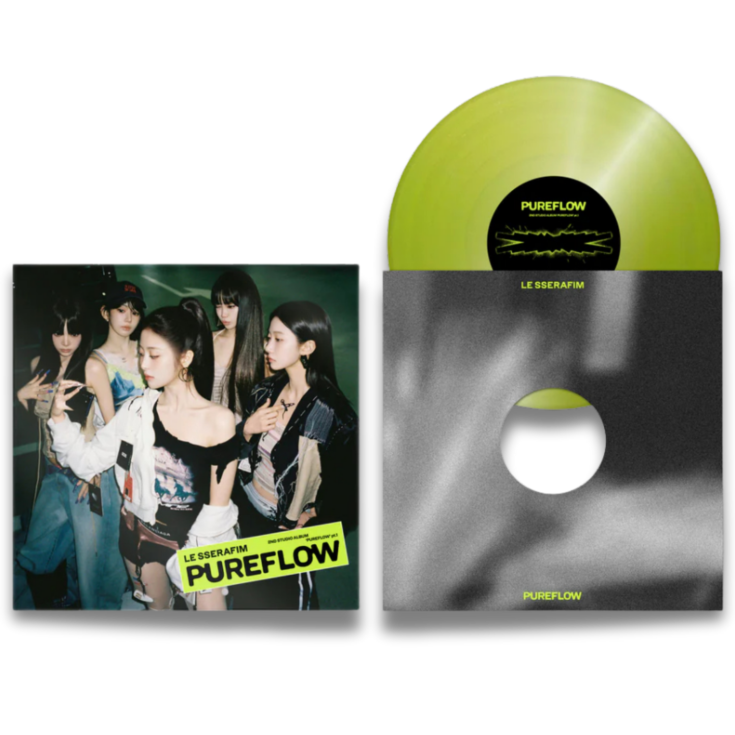 Le Sserafim – Pureflow Part.1 (Electric Yellow Glitter Vinyl)