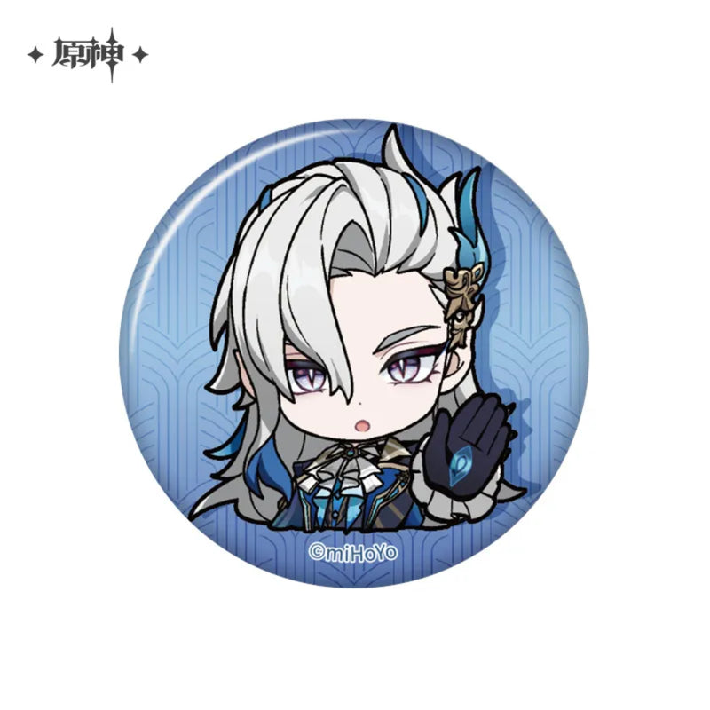 Neuvillette – Genshin Impact Chibi Fontaine Character Expression Sticker Badge