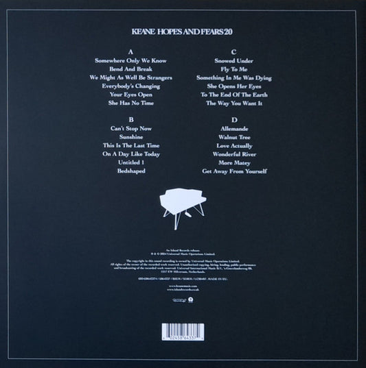 Keane – Hopes And Fears 20 (Limited Edition, 20th Anniversary, Blue Vinyl, 2LP)