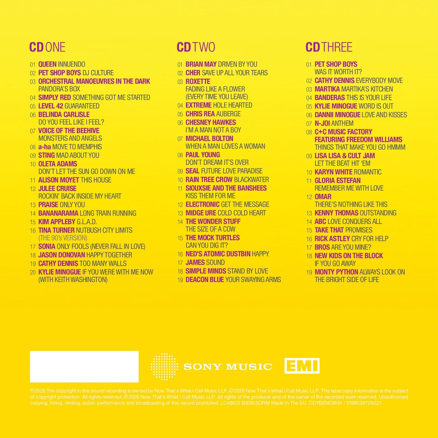 Now Yearbook Extra '91 (58 More Essential Hits From 1991) (3CD)