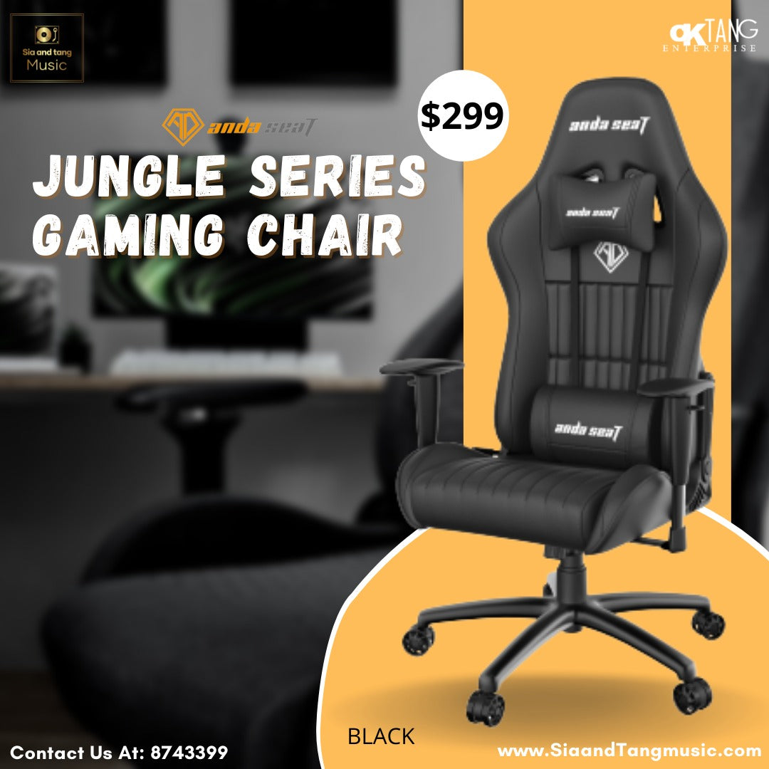 ANDASEAT JUNGLE SERIES GAMING CHAIR - BLACK