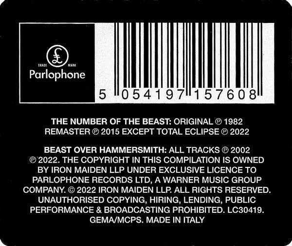 Iron Maiden - The Number Of The Beast + Beast Over Hammersmith (2LP, Reissue, Remastered, Compilation)