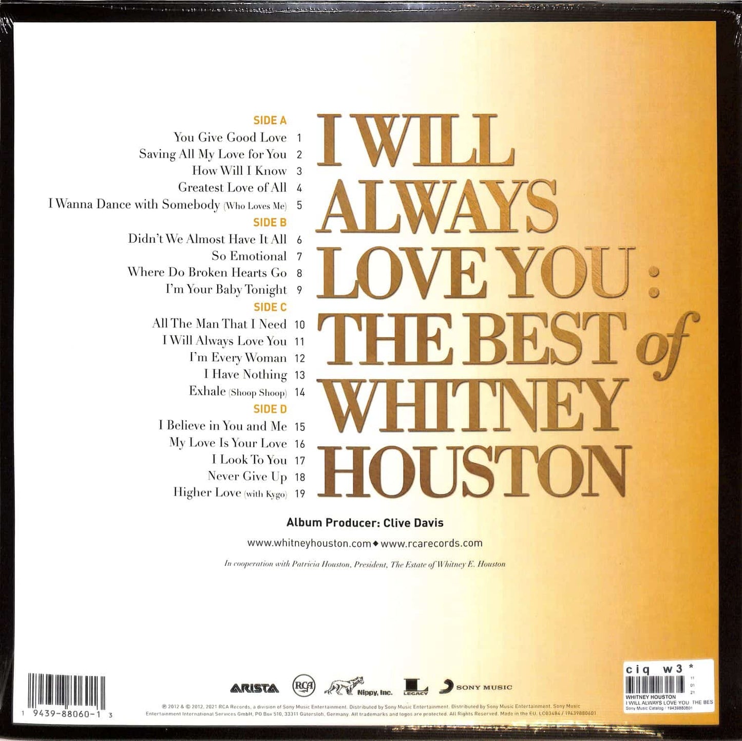 Whitney Houston -I Will Always Love You: (The Best Of Whitney Houston)