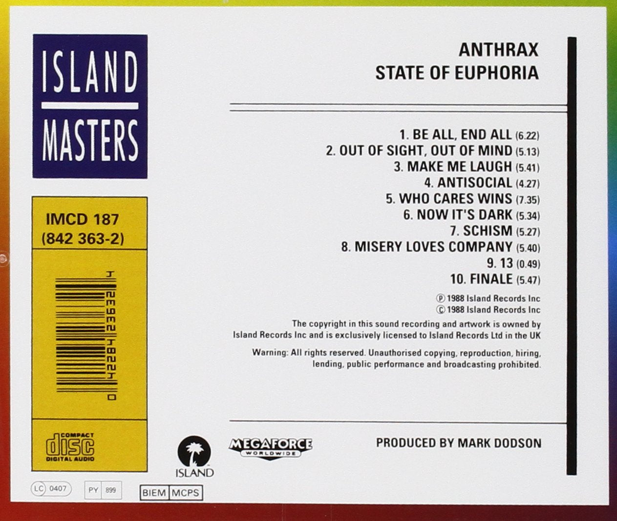 Anthrax – State Of Euphoria