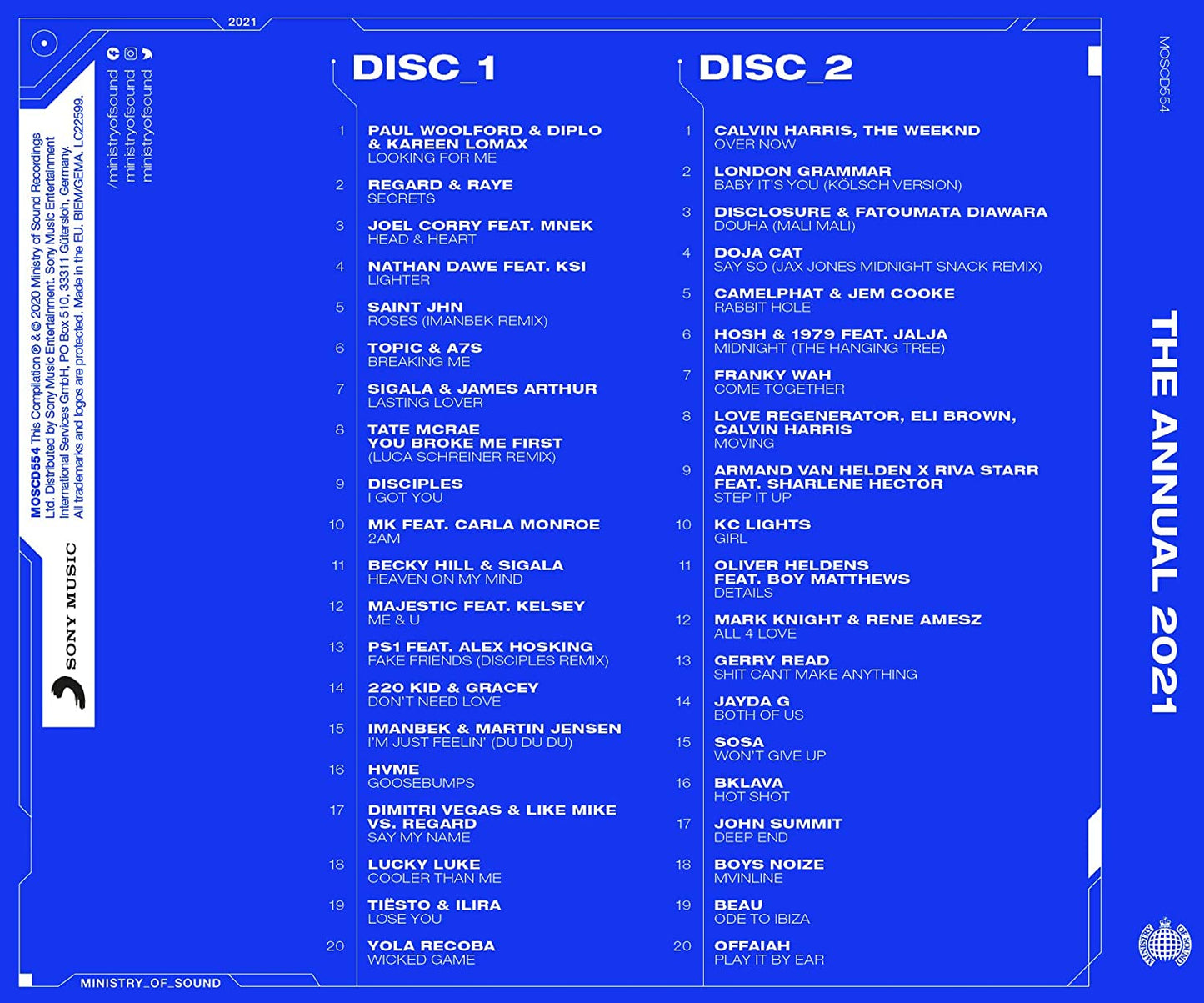 Ministry Of Sound – The Annual 2021 (2CD)