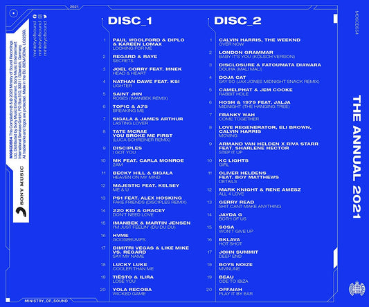 Ministry Of Sound – The Annual 2021 (2CD)