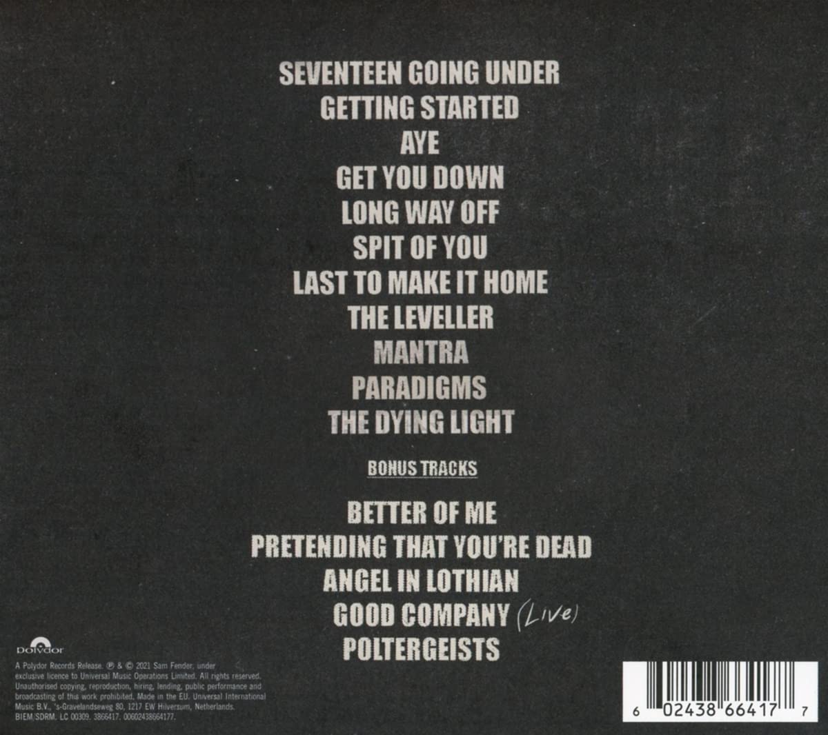 Sam Fender – Seventeen Going Under