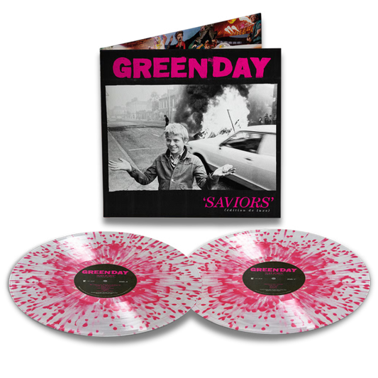 Green Day – Saviors (2LP, Deluxe Edition, Clear with Hot Pink Splatter Vinyl)