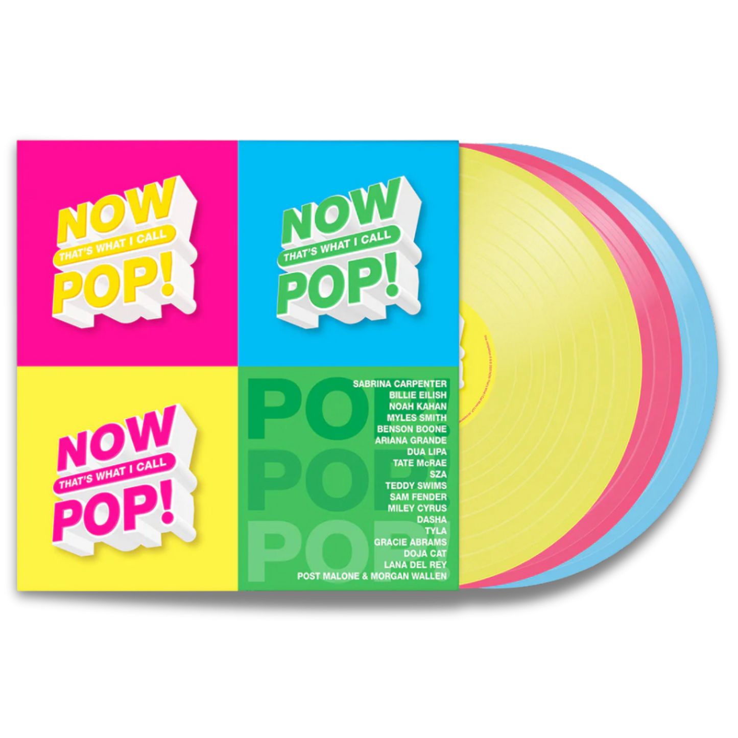 NOW That's What I Call… Pop! (3LP, Bright Yellow/Hot Pink/Baby Blue Vinyl)