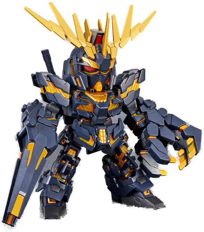 SD Gundam Cross Silhouette: Unicorn Gundam 2 Banshee (Destroy Mode) & Banshee Norn Parts Set