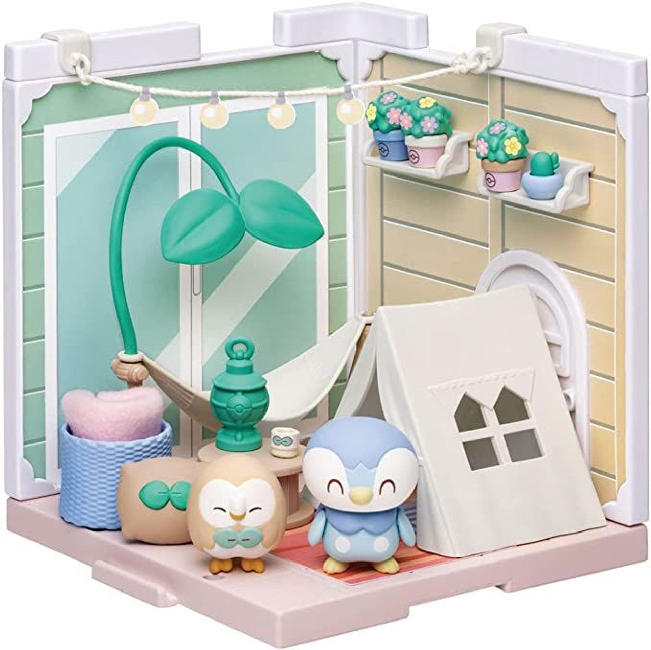 Takara Tomy Pokemon Pokepeace House Veramping Terrace Mokuroh & Piplup