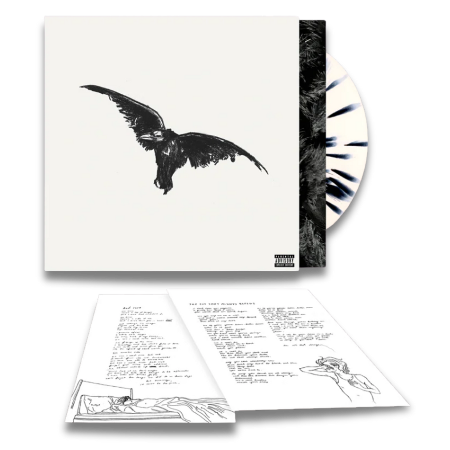 Conan Gray – Kid Krow, Decomposed (White w/ Black Splatter Vinyl, 5 Year Anniversary Edition)