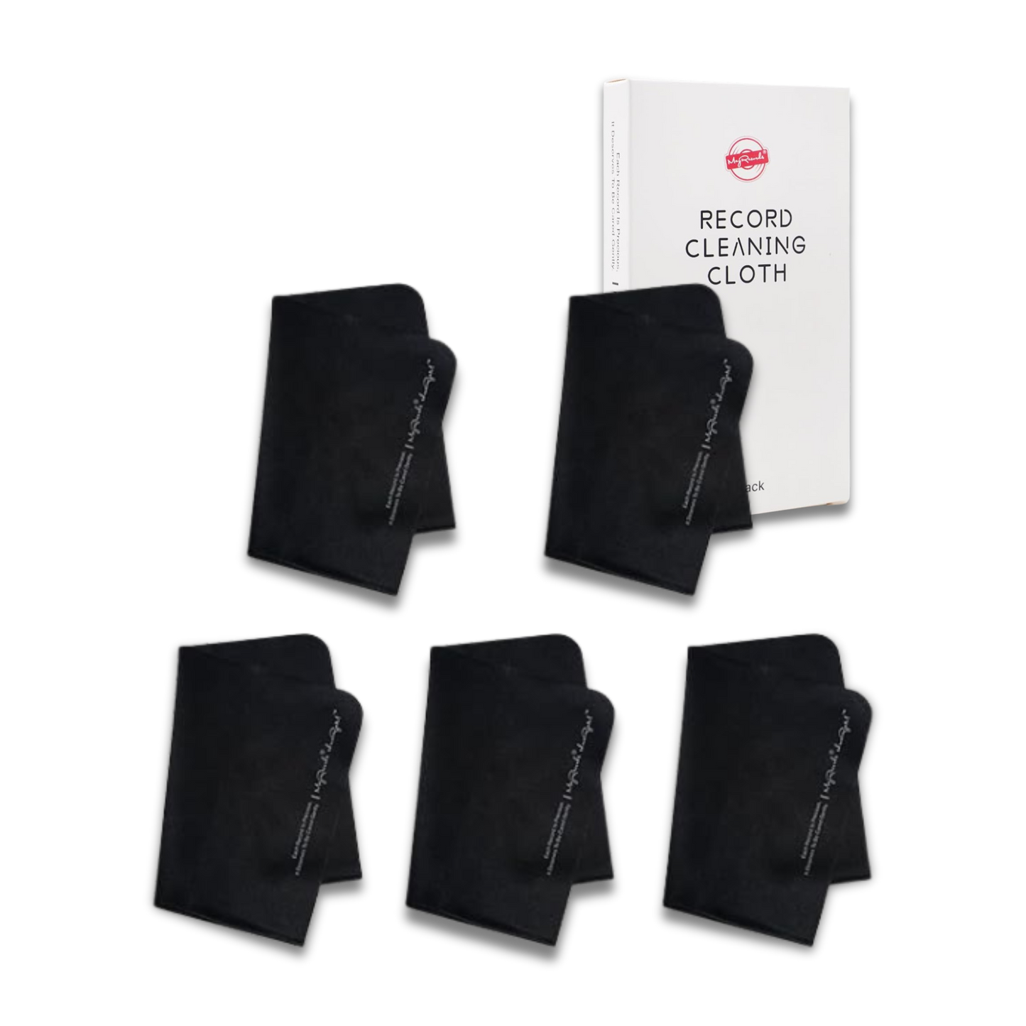 Record Cleaning Cloth MayRecords (Black, 5pcs, 24cm x 16.5cm)