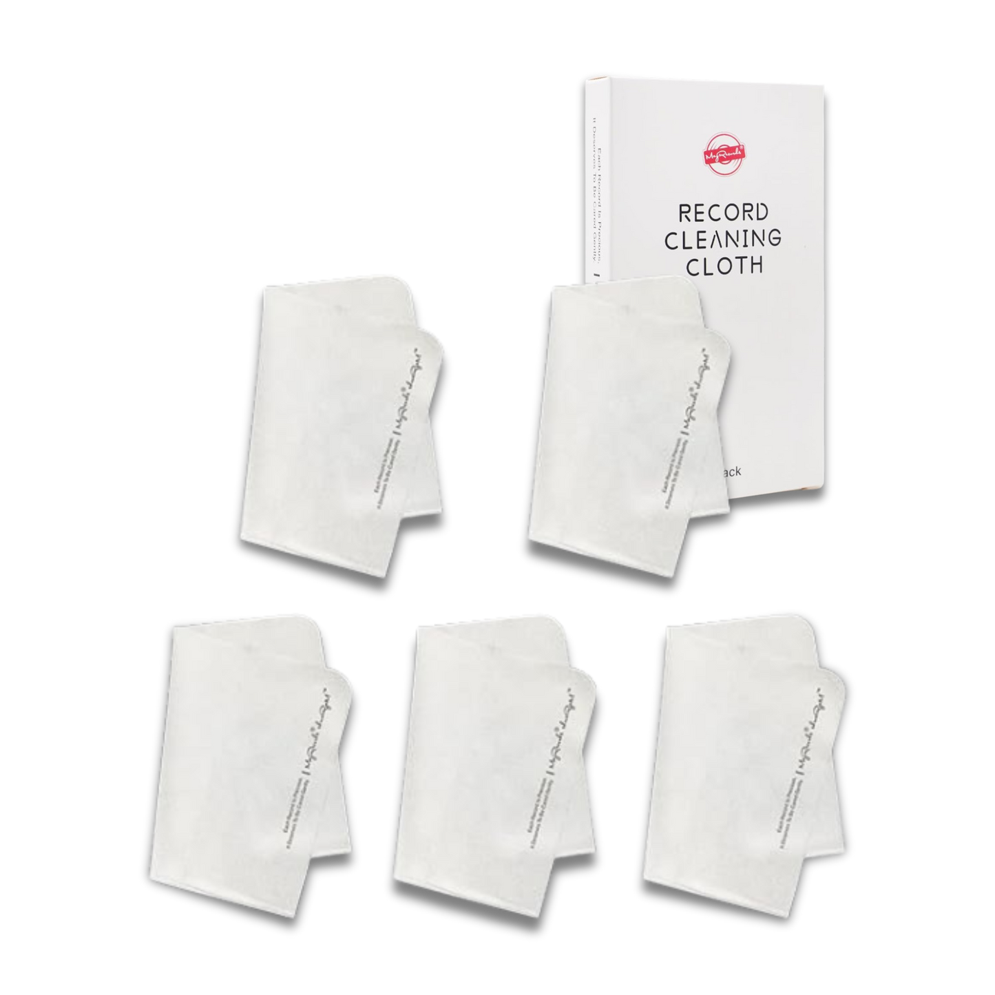 Record Cleaning Cloth MayRecords (White, 5pcs, 24cm x 16.5cm)