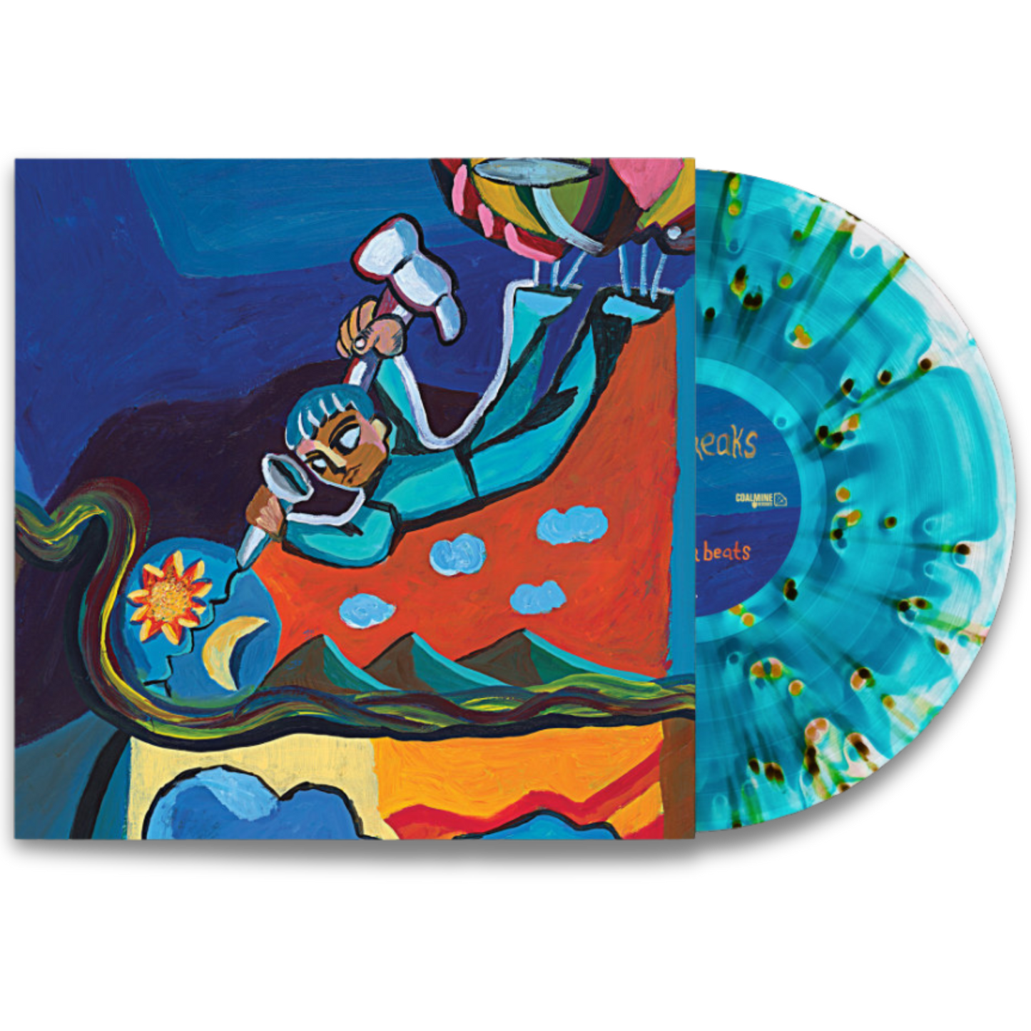 Ol' Burger Beats – Daybreaks (Ghostly Sea Blue w/ Orange Splatter Vinyl)
