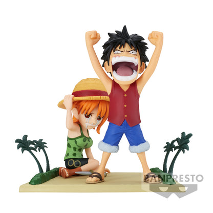 One Piece - Monkey D Luffy & Nami World Collectible Log Stories Prize Figure