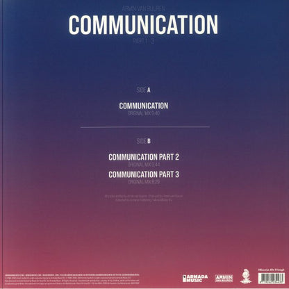 Armin van Buuren – Communication Part 1-3 (12", Limited Edition, Purple Translucent Vinyl)