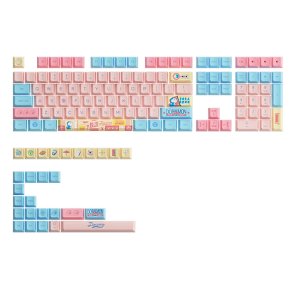 Doraemon Macaron Keycap Set (136 Keys)