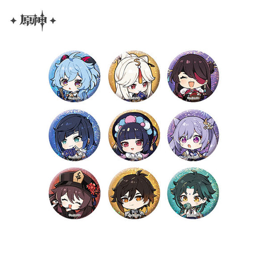 "The Exquisite Night Chimes" – Genshin Impact Series Chibi Character Can Badge Character Set B