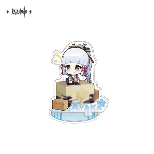 Kamisato Ayaka – Genshin Impact Hanasaki City Series Chibi Acrylic Stand