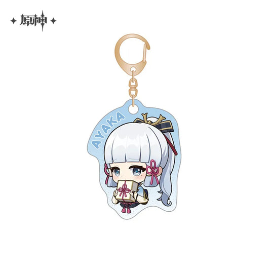 Kamisato Ayaka – Genshin Impact Hanasaki City Series Chibi Acrylic Charm