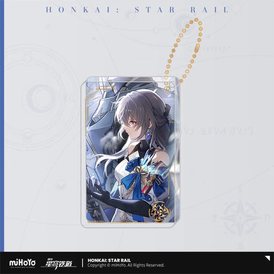 Bronya – Honkai: Star Rail Light Cone Glitter Acrylic Keychain "But the Battle Isn't Over"
