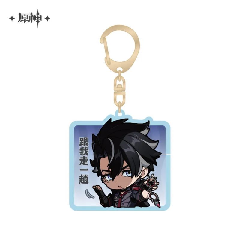 Wriothesley – Genshin Impact Chibi Stamp Series Acrylic Keychain