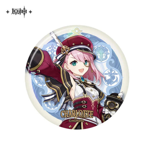 Charlotte – Genshin Impact "Court of Fontaine" Series Theme Character Can Badge