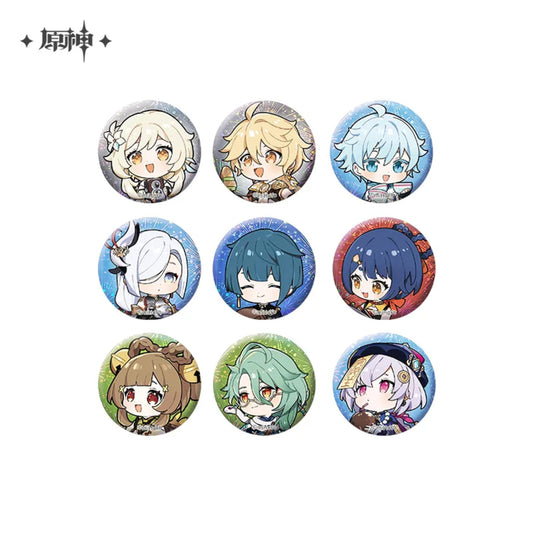 "The Exquisite Night Chimes" – Genshin Impact Series Chibi Character Can Badge Character Set A