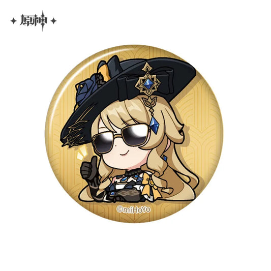 Navia – Genshin Impact Chibi Fontaine Character Expression Sticker Badge