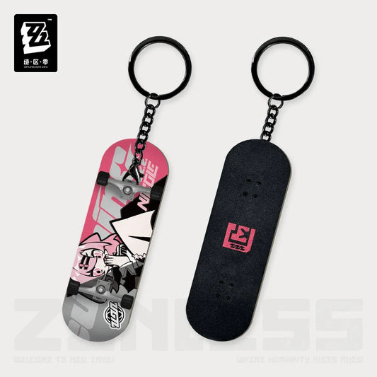 Nicole – Zenless Zone Zero Cunning Hares Chibi Fingertip Skateboard Keychain New Eridu Series