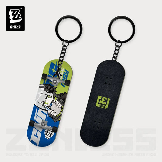 Anby – Zenless Zone Zero Cunning Hares Chibi Fingertip Skateboard Keychain New Eridu Series
