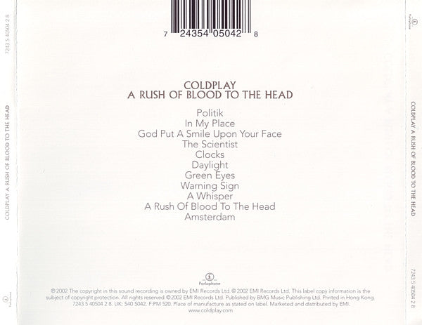 Coldplay – A Rush Of Blood To The Head