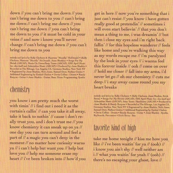 Kelly Clarkson – Chemistry