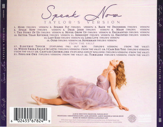 Taylor Swift – Speak Now (Taylor's Version) (2CD)