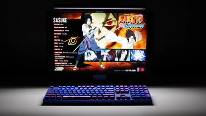 Akko 108K Naruto Sasuke 3108 Orange Switch Keyboard