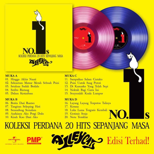 Alleycats – No.1s: Koleksi Perdana 20 Hits (Gatefold, Limited Edition, 2LP, Transparent Claret & Blue)