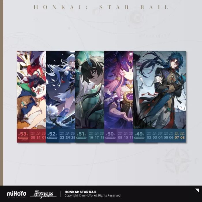 Honkai: Star Rail Weekly Desk Calendar 2024