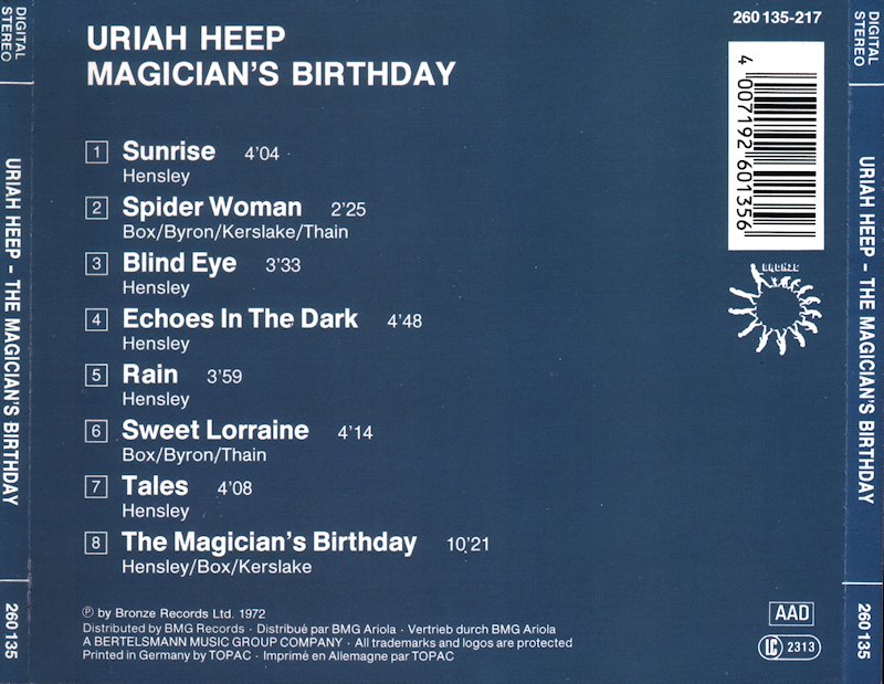 Uriah Heep – The Magician's Birthday (2CD)