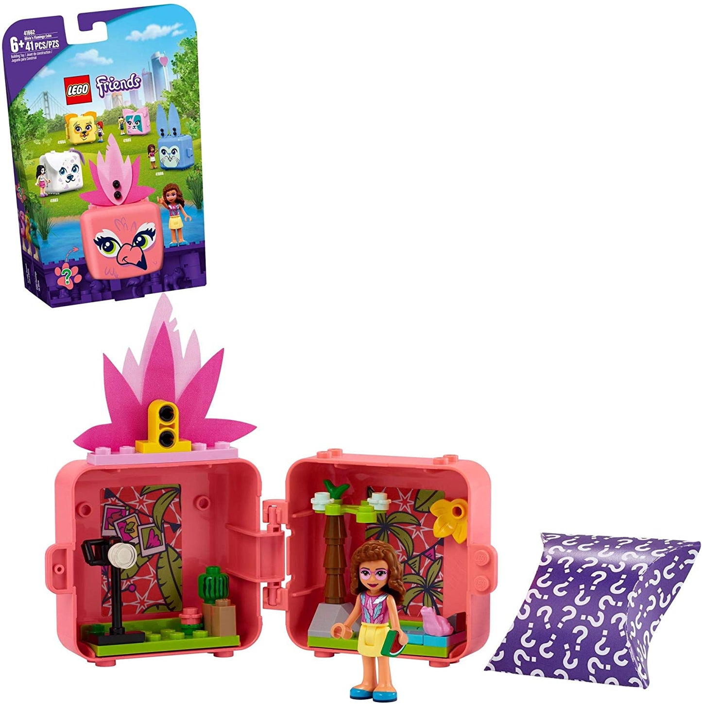 LEGO Friends Olivia's Flamingo Cube 41662 Building Kit; Includes Flamingo Toy and Mini-Doll Toy; Portable Playset Makes Great Creative Gift, New 2021 (41 Pieces)