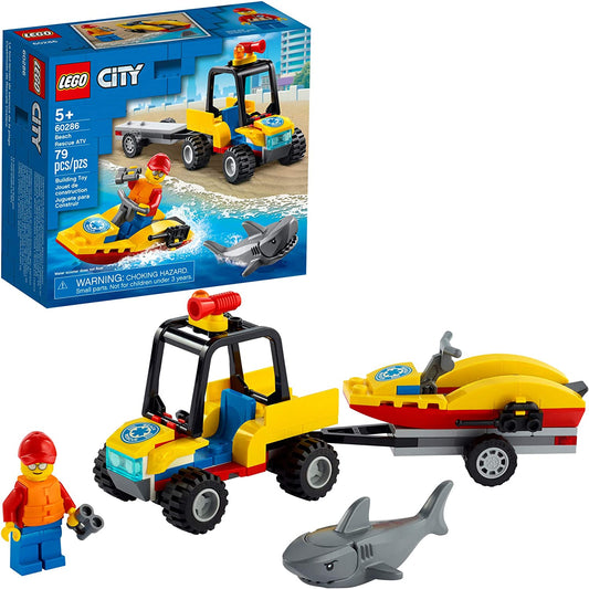 LEGO City Beach Rescue ATV 60286 Building Kit; Fun Cool Toy for Kids, New 2021 (79 Pieces)