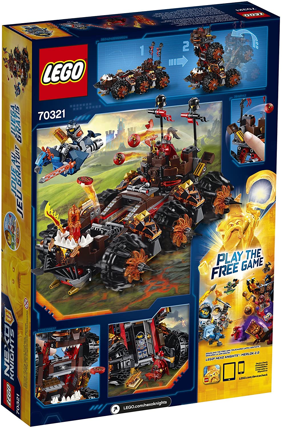 LEGO Nexo Knights 70321 General Magmar's Siege Machine of Doom Building Kit (516 Piece)