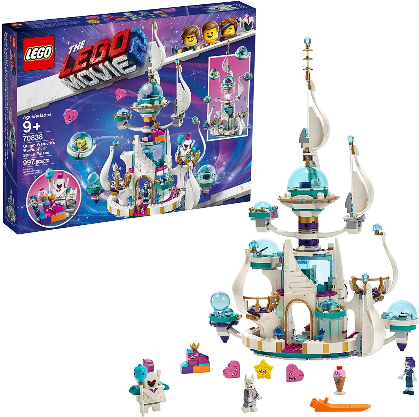 LEGO The Movie 2 Queen Watevra’s ‘So-Not-Evil’ Space Palace 70838 Building Kit (995 Pieces)