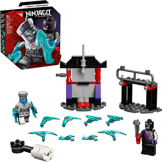 LEGO NINJAGO Epic Battle Set – Zane vs. Nindroid 71731 Building Kit; Ninja Toy Playset Featuring a Spinning Battle Toy, New 2021 (56 Pieces)