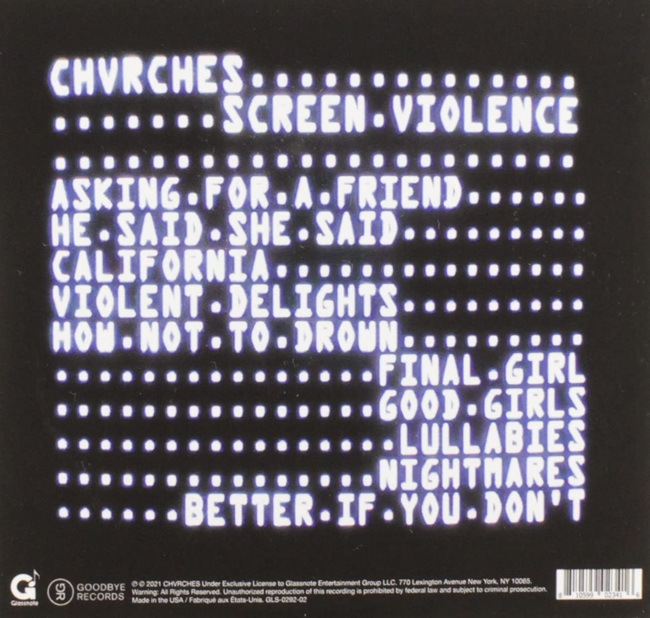 Chvrches -Screen Violence