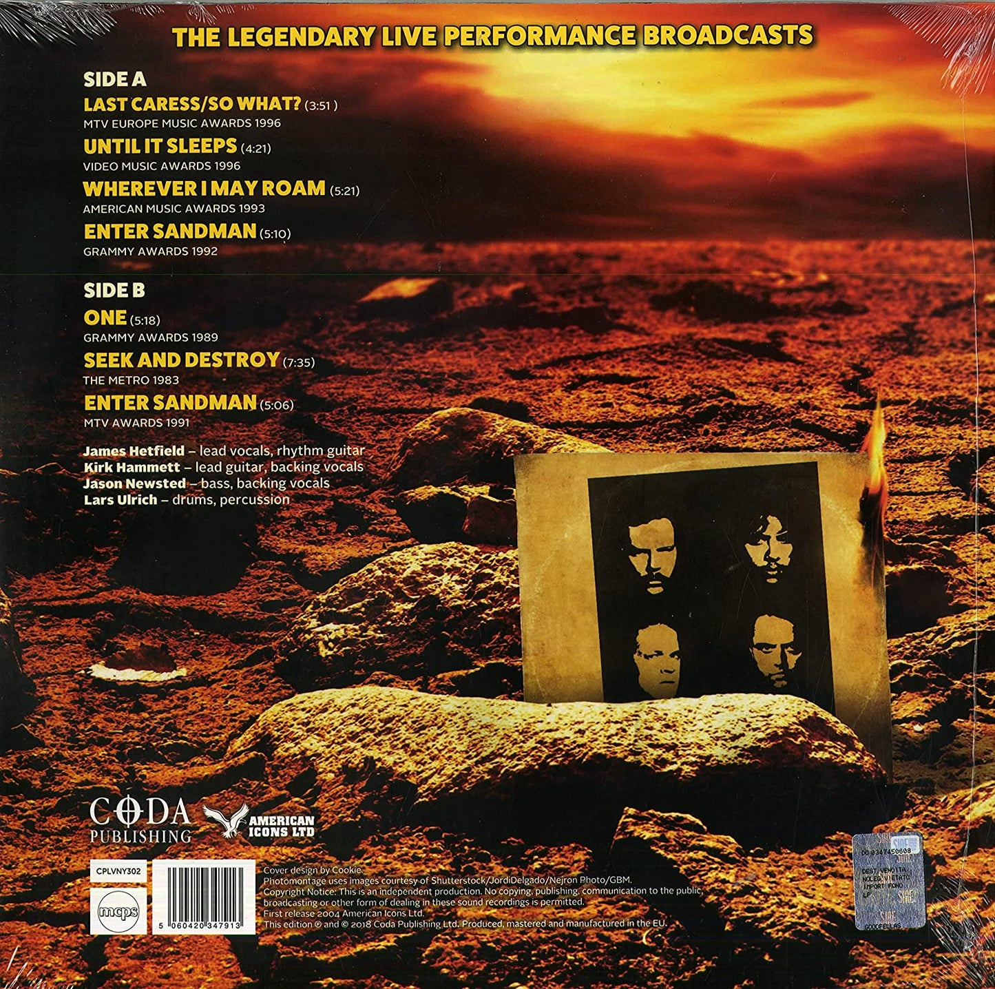 Metallica -Exit Sandman Legendary Live Broadcasts Sand (Coloured Limited LP)