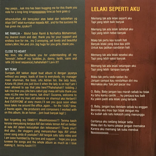 Alif Satar – Lelaki Seperti Aku